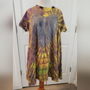 Colorful Handmade Tie-Dye Dress Size XS-L